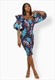 MAYO Ankara Midi Dress, African Print Midi Dress