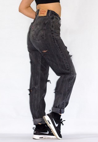 VINTAGE HIGH WAIST GREY WASH LEVI JEANS