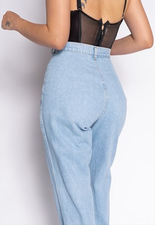VINTAGE BLUE DENIM BOOTCUT TROUSERS