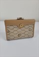 Christian Dior Vintage Tan and Brown Monogrammed Coin Purse 