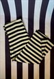 Vintage 80s wide-leg striped culottes in black and white