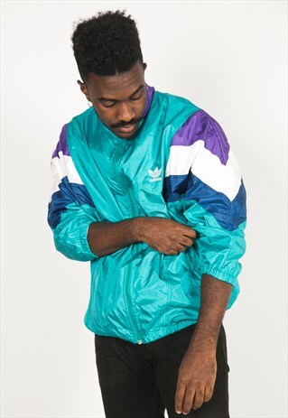 VINTAGE 80S USA ADIDAS SHELL SPORT JACKET / R056