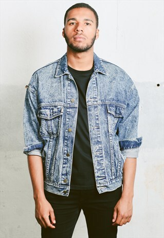 VINTAGE ACID WASH DENIM JACKET