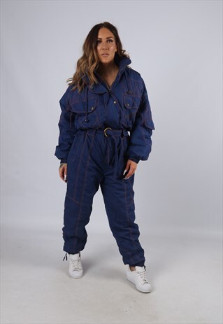 VINTAGE SAMANTA FULL SKI SUIT SNOW SPORTS UK 14 - 16 (J4G)