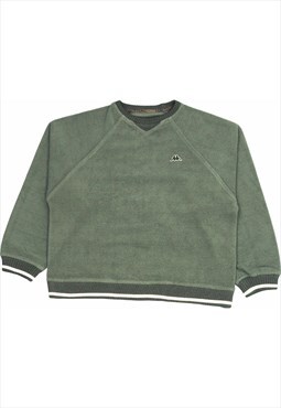 Kappa 90's Fleece Crewneck Sweatshirt Small Green