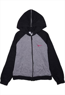 Vintage 90's Nike Hoodie Swoosh Full Zip Up Black,