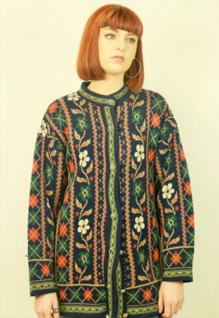 VINTAGE PATTERNED CARDIGAN