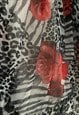 VERA MONT VINTAGE MIDI SKIRT PLEATED WHITE TIGER PRINT RED