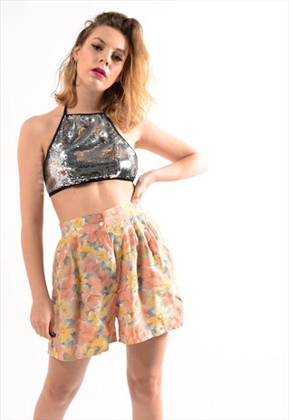 VINTAGE PATTERNED FESTIVAL SHORTS