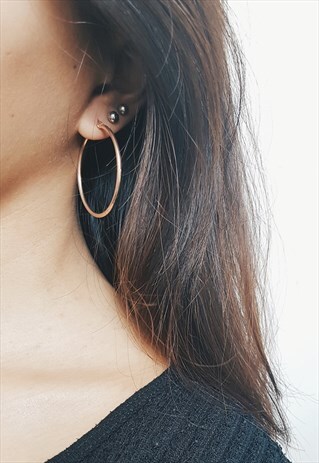 ROSE GOLD (SURGICAL STEEL) HOOP EARRINGS
