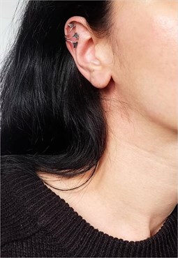 Ginkgo Leaf Ear Cuff Earring Women Sterling Silver Earring