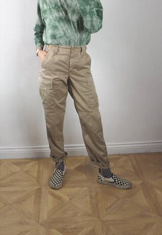 VINTAGE SAND CARGO TROUSERS