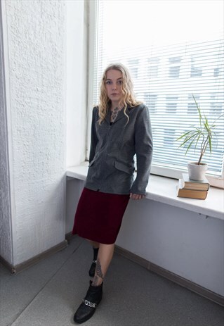 VINTAGE 80'S GREY MINIMALIST JACKET