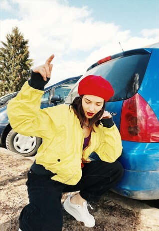 90'S RETRO ATHLEISURE THIN FESTIVAL GARM BOMBER JACKET