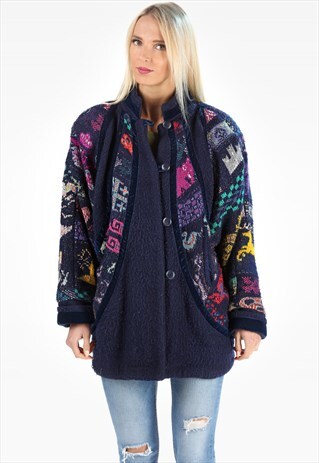 PATCHWORK CARDIGAN COAT