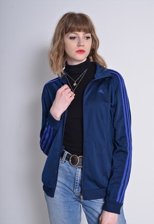 VINTAGE ADIDAS TRACK JACKET BLUE
