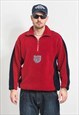 VINTAGE FLEECE IN RED CAMPAGNOLO SKI SWEATSHIRT MEN SIZE M