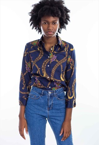VINTAGE POLO RALPH LAUREN EQUESTRIAN SHIRT 90S X 4.5