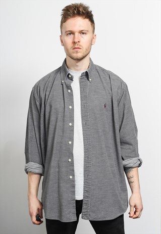 VINTAGE RALPH LAUREN CORDUROY SHIRT GREY