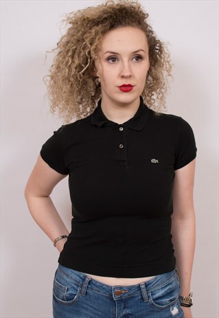 LACOSTE BLACK POLO SHIRT