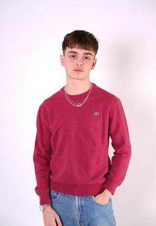 VINTAGE CHERRY RED LACOSTE JUMPER
