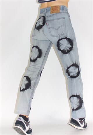 VINTAGE 501 90'S JELLYFISH PATTERN JEANS