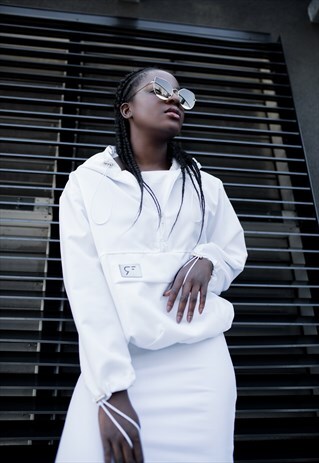 WHITE SOFTSHELL HOODIE