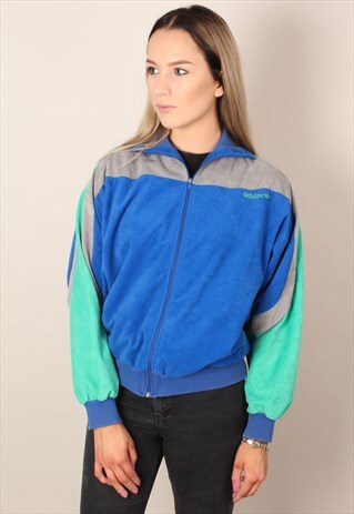 VINTAGE ADIDAS VELOUR TRACK TOP JACKET ASM1473