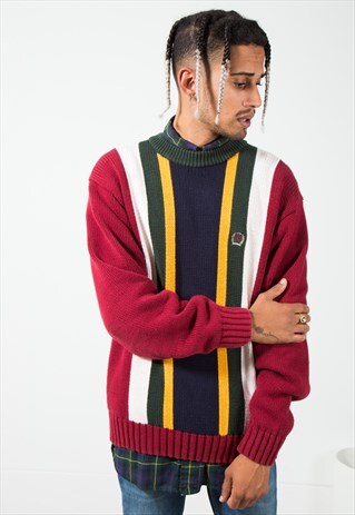 VINTAGE 80S TOMMY HILFIGER KNIT JUMPER / S327