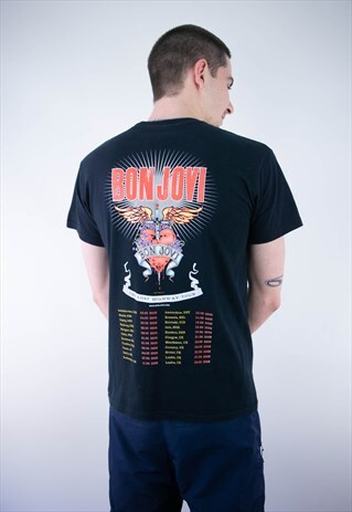 VINTAGE 2008 BON JOVI TOUR GRAPHIC PRINTED T-SHIRT
