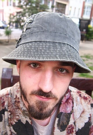 KHAKI FADED UNISEX BUCKET HAT