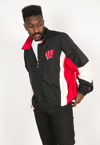VINTAGE 80S USA CHAMPION SHELL SPORT JACKET / R193