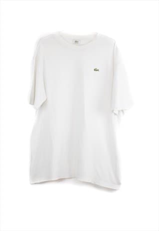 VINTAGE LACOSTE T-SHIRT IN WHITE XL