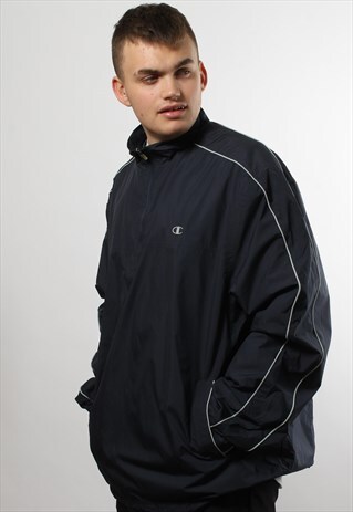 VINTAGE CHAMPION 1/4 ZIP WINDBREAKER