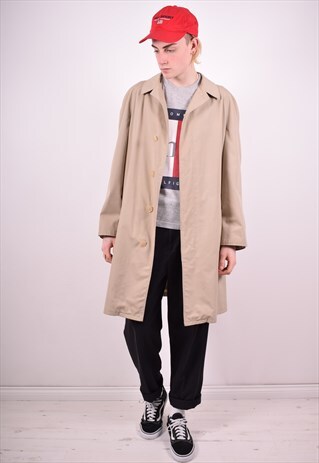 MENS VINTAGE COAT LARGE BEIGE 90'S