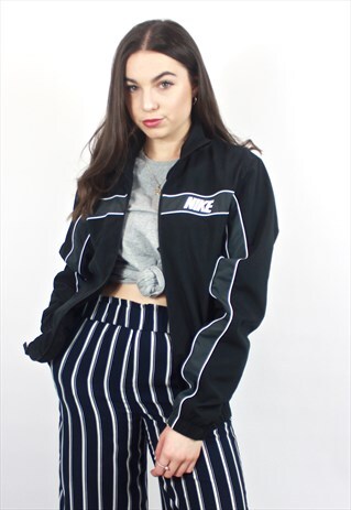 90'S RETRO BLACK & GREY TRACK JACKET