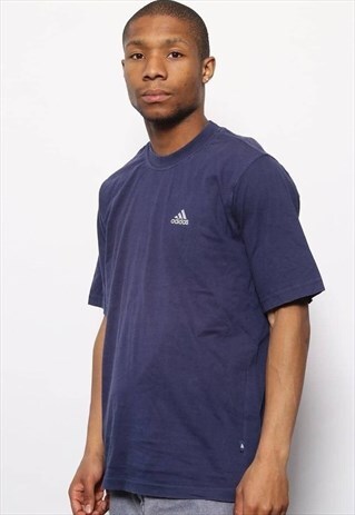 VINTAGE ADIDAS LOGO T-SHIRT NAVY BLUE