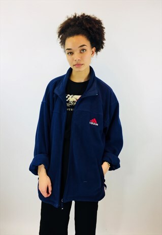 VINTAGE ADIDAS 90S FLEECE OVERSIZED JACKET