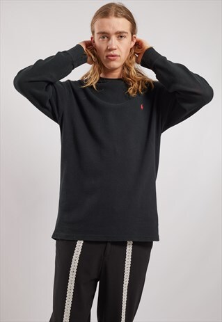 VINTAGE RALPH LAUREN LONG SLEEVE WAFFLE TOP