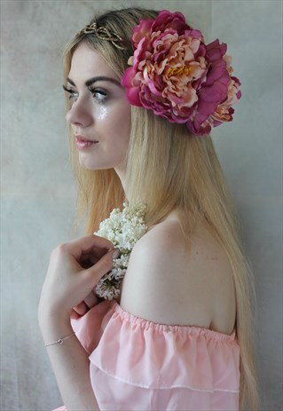 LARGE FLOWER HEADPIECE