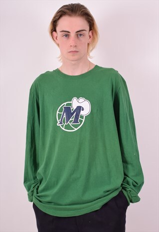 ADIDAS MENS VINTAGE TOP LONG SLEEVE XL GREEN 90S