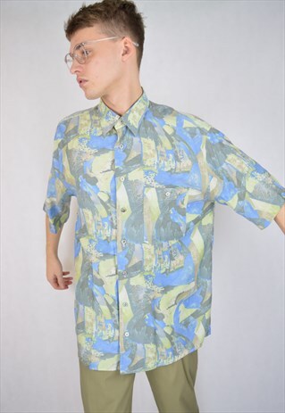 VINTAGE MULTICOLOUR GRAPHIC FESTIVAL SHORT SLEEVE SHIRT