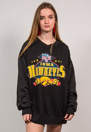 90'S IOWA HAWKEYES COLLEGE NCAA SWEATSHIRT