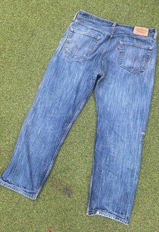 Levis mens 501s blue denim jeans 34 x 27