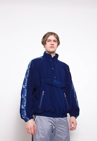 VINTAGE 90S ASICS FLEECE JUMPER ID:3360