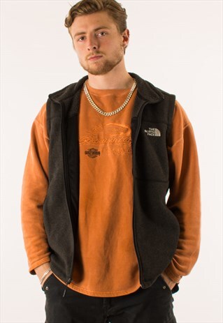 VINTAGE 90S GREY THE NORTH FACE GILET JACKET