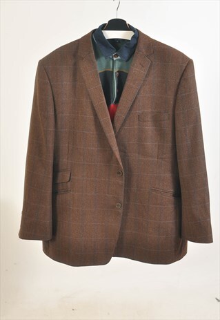 VINTAGE 90S CHECKERED BLAZER JACKET