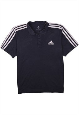 Vintage 90's Adidas Polo Shirt Short Sleeves Quater Button