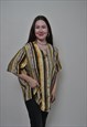 MULTICOLOR STRIPED SHIRT, FESTIVAL STYLE RELAXED RETRO