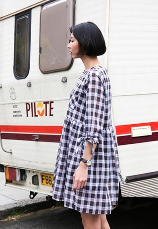 BEATRICE OVERSIZED TIE SMOCK DRESS